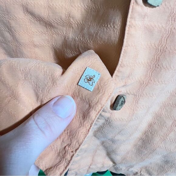 XXL 100% FINE WASHABLE SILK 🍑 color button up shirt - Picture 13 of 15